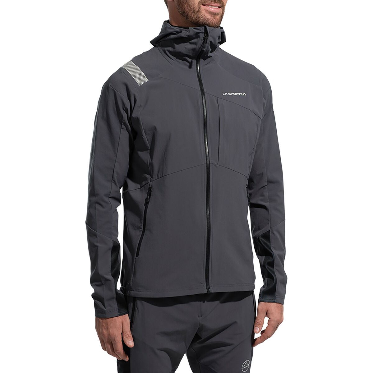 La Sportiva La Sportiva Men's Aequilibrium Speed Jacket in Onyx / Chalk - Size: Small - $87.50 at SteepandCheap.com