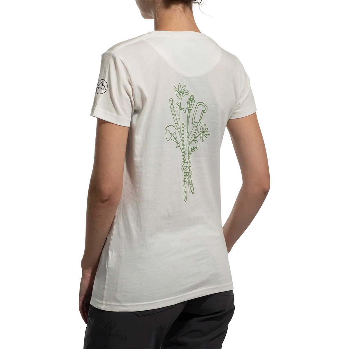 La Sportiva La Sportiva Women's Climb Flower T-Shirt in Chalk - Size: Large - $22.75 at Steep and Cheap