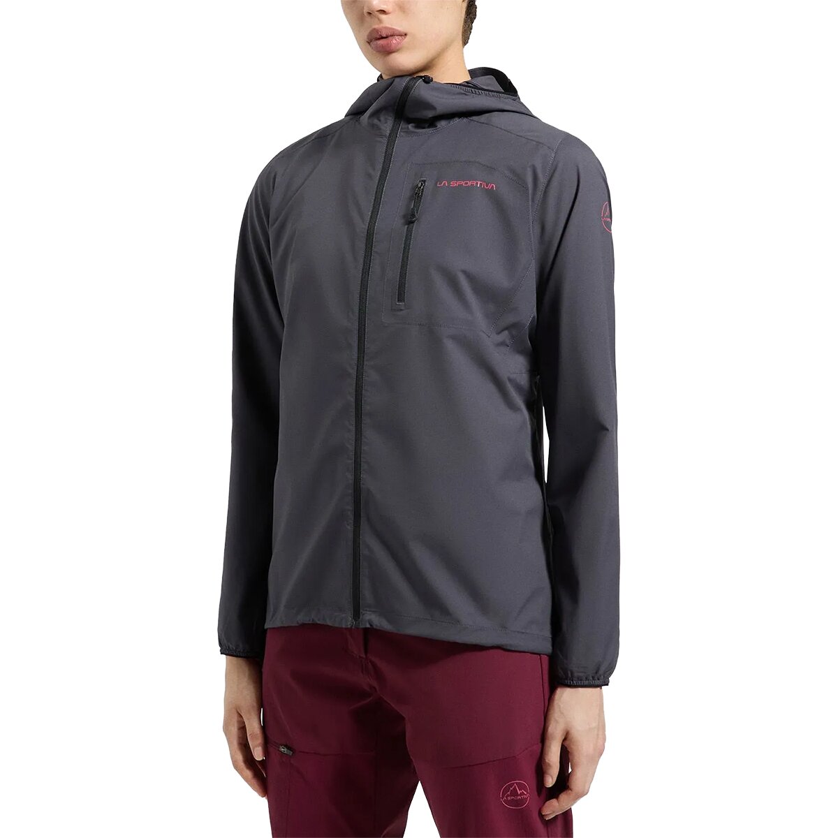 La Sportiva La Sportiva Women's Wall Breeze Stretch Jacket in Onyx / Rosebay - Size: Medium - $74.50 at SteepandCheap.com