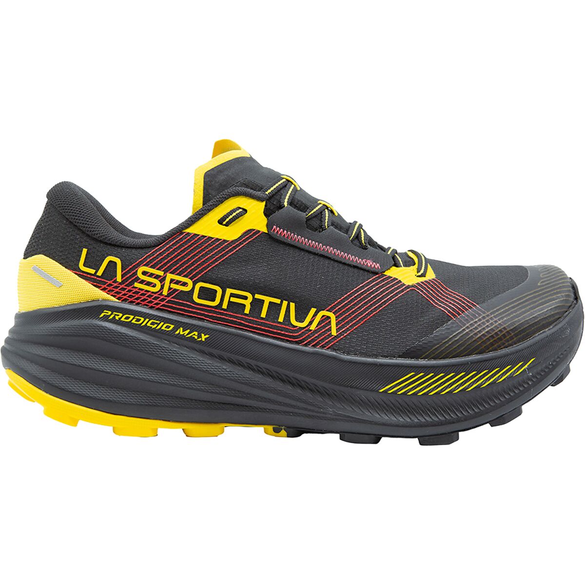 La Sportiva Men's Prodigio Max Trail Running Shoe in Black / Yellow - Size: