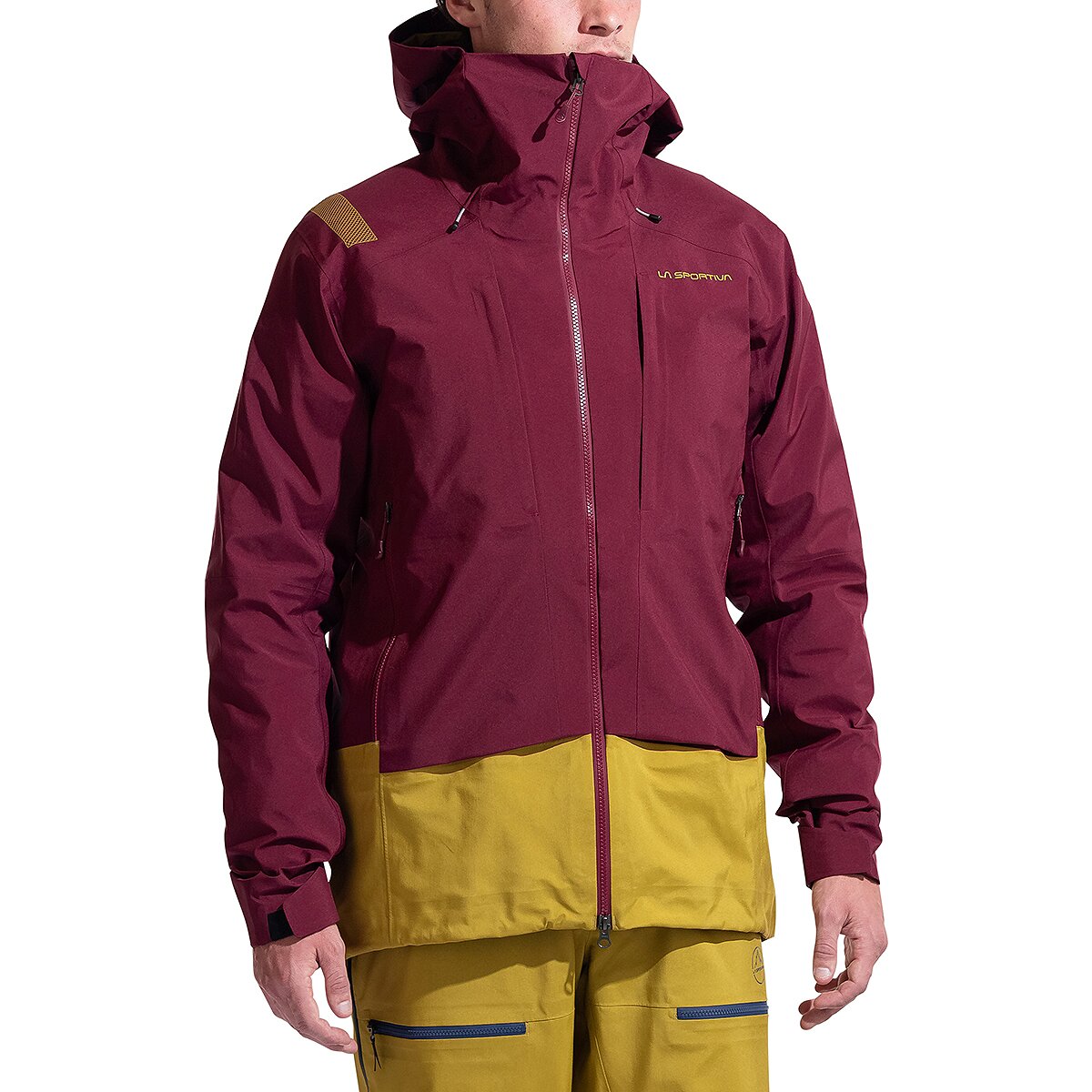 La Sportiva Men's Sender GTX Performance Jacket in Redwood / Savana - Size: Large