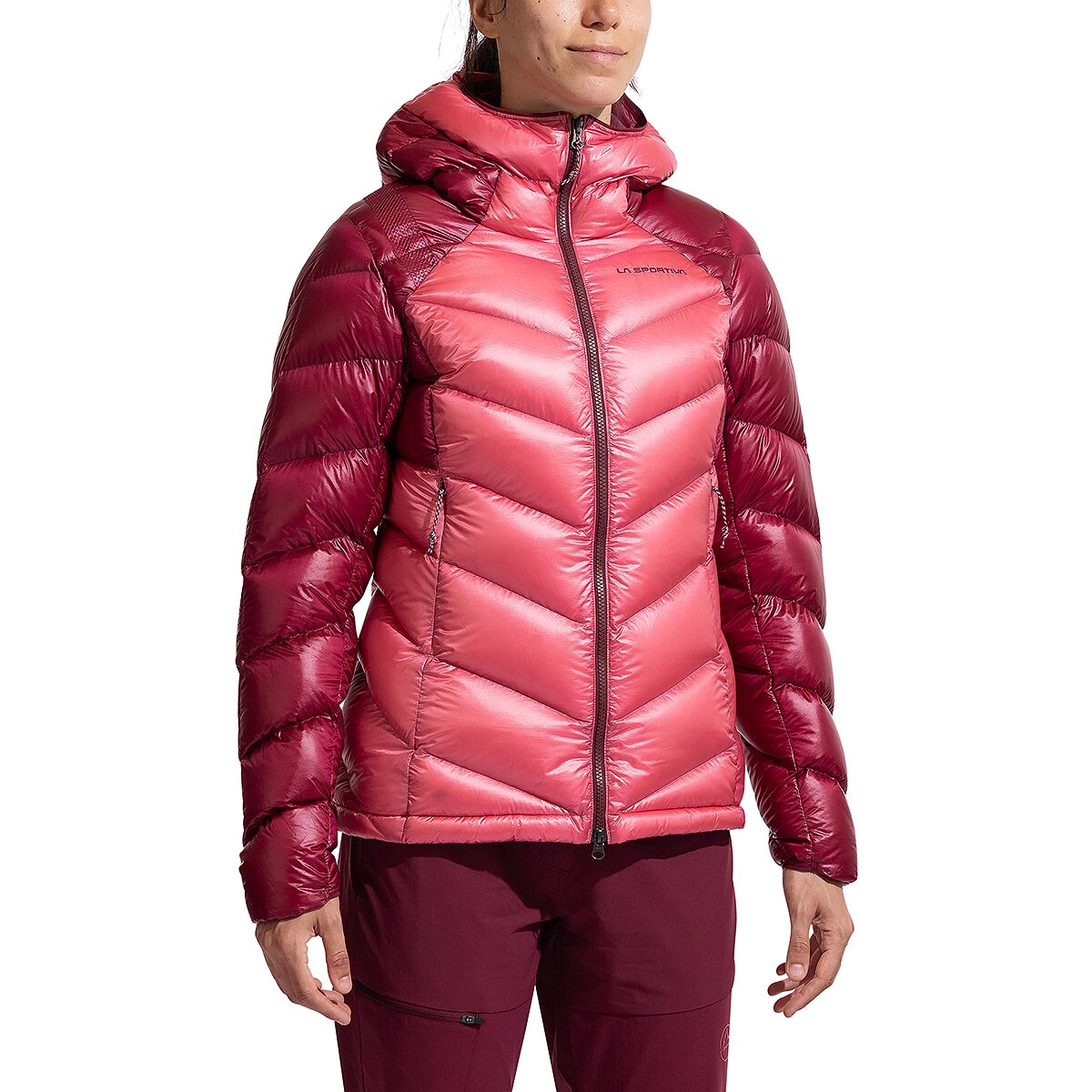 La Sportiva Women's Lumina 300 Down Jacket in Rosebay / Redwood - Size: Medium