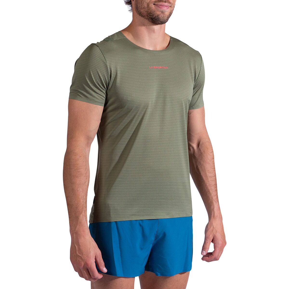 La Sportiva La Sportiva Men's Pure T-Shirt in Cypress / Mountain Red - Size: Small - $38.50 at Steep and Cheap