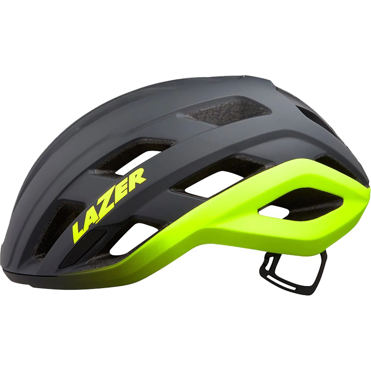 Lazer Strada Kineticore Helmet in Matte Grey Flash Yellow - Size: Medium