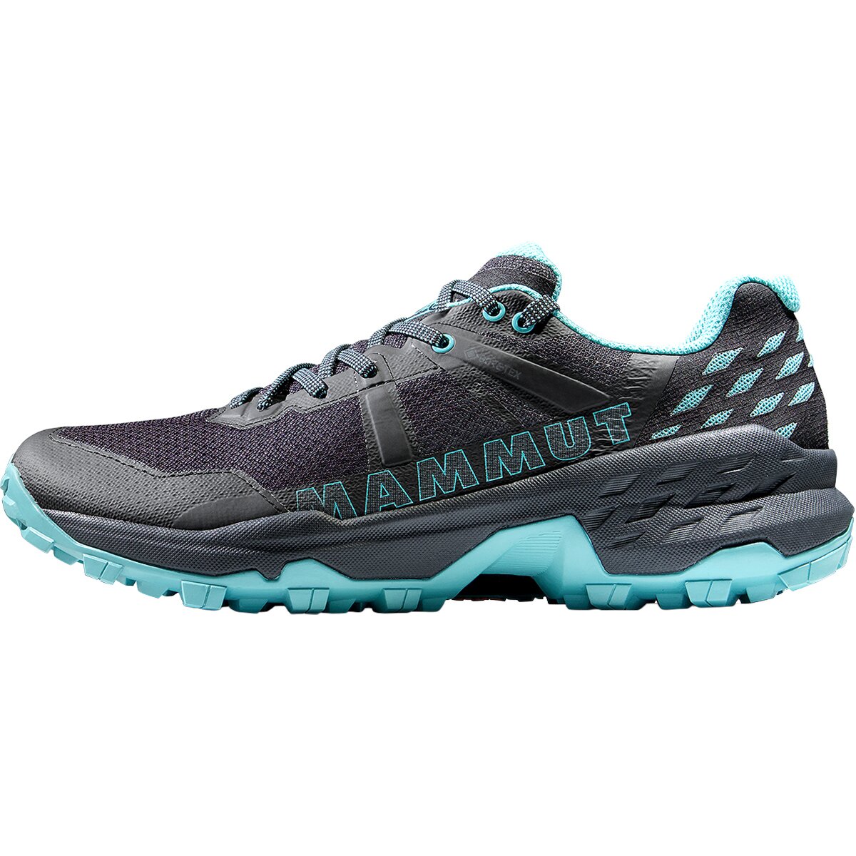 Mammut Women's Sertig II Low GTX Trail Running Shoe in Black / Dark Frosty - Size: