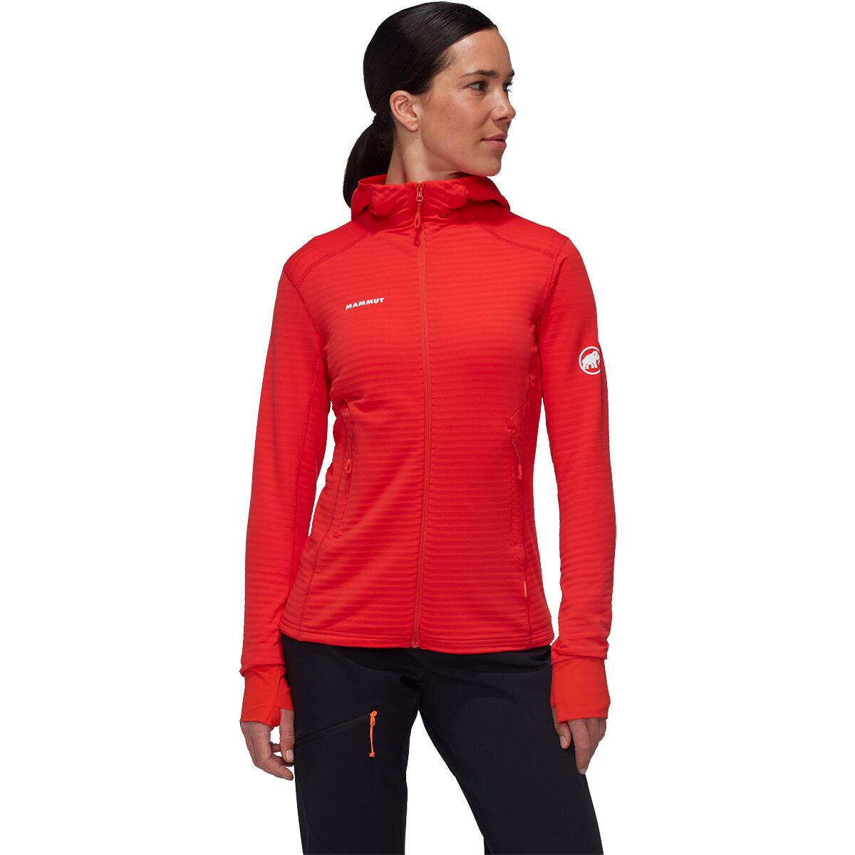 Mammut Women's Taiss Light ML Hooded Jacket in Mammut Red / Black - Size: XL