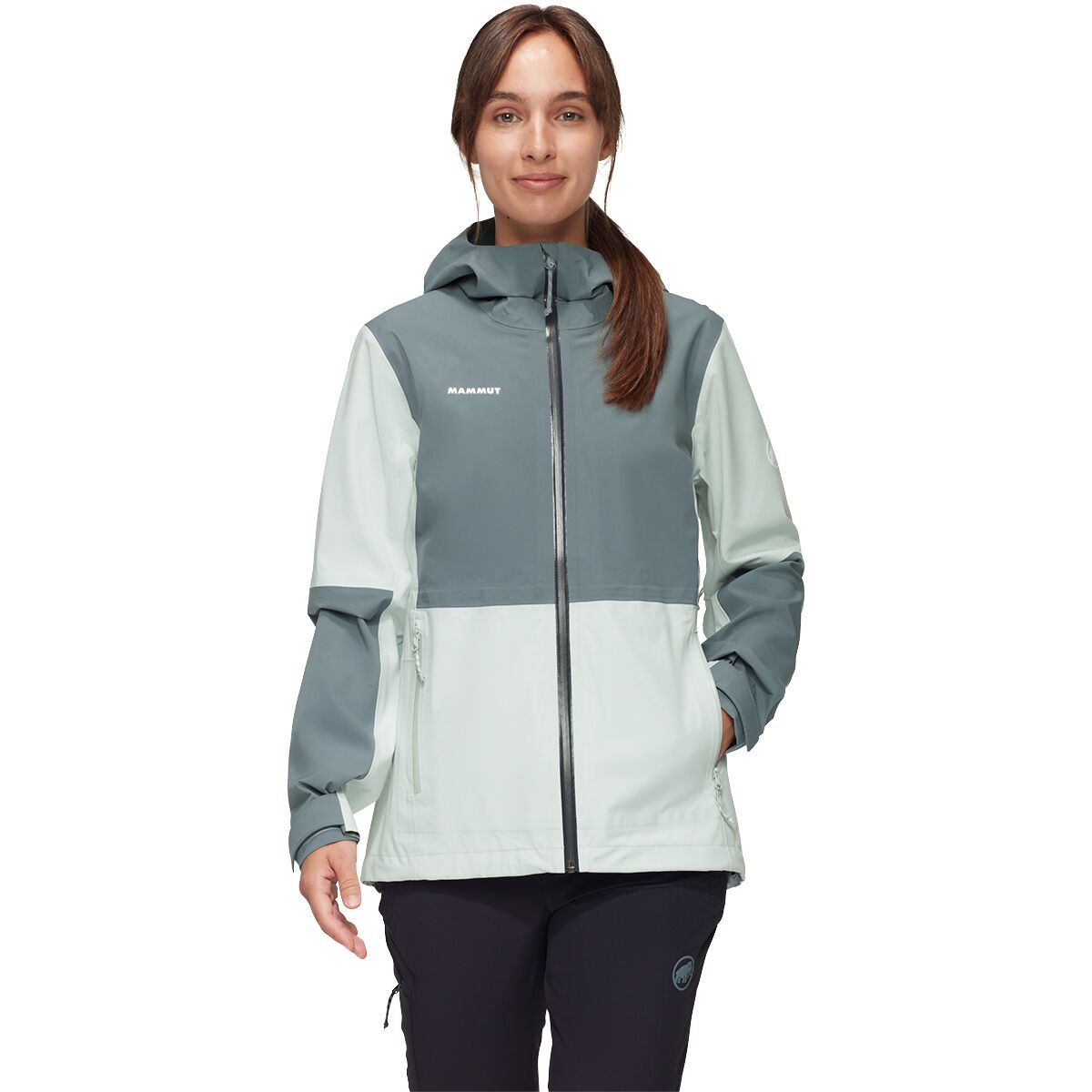 Mammut Women's Linard Guide HS Hooded Jacket in Silver Sage / Strata - Size: XS