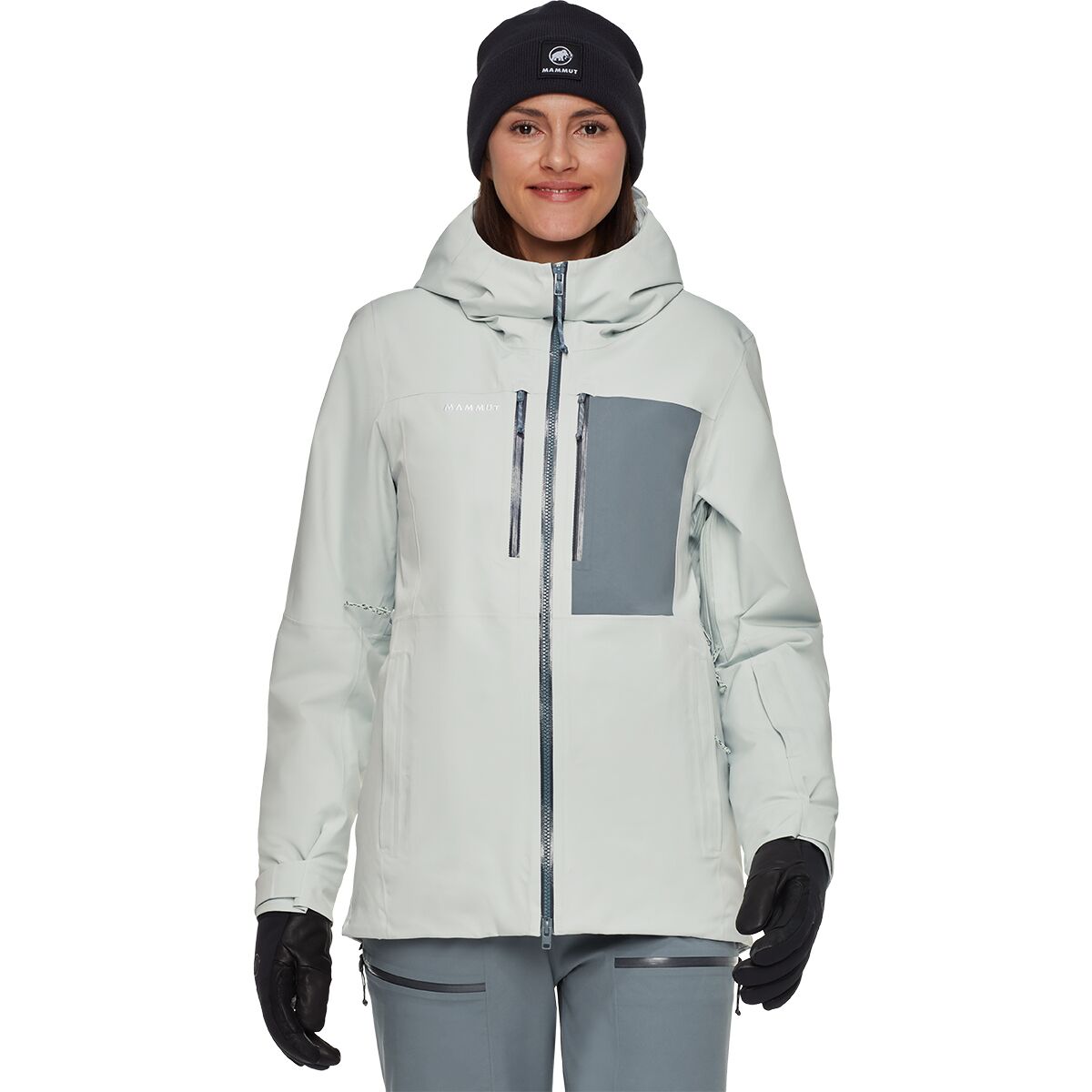 Mammut Women's Stoney HS Thermo Hooded Jacket in Silver Sage / Strata - Size: XL