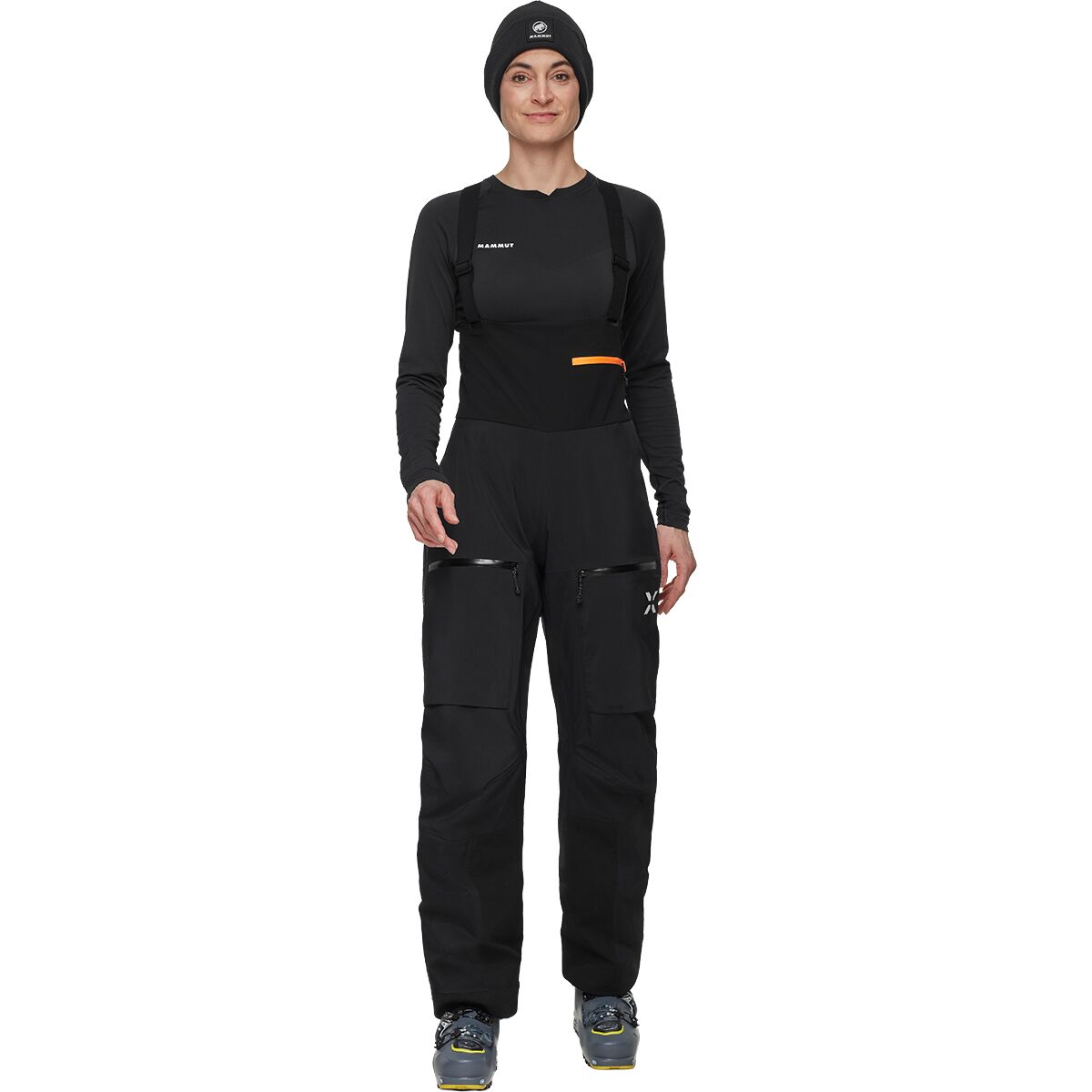 Mammut Women's Eiger Free Pro HS Bib Pant in Black - Size: 12/Regular