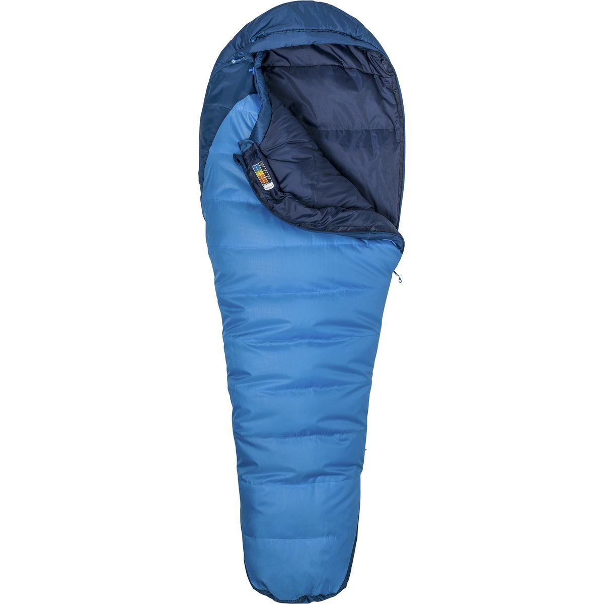 Marmot Trestles 15 Sleeping Bag: 15F Synthetic in Cobalt Blue / Blue Night - Size: Long/Right Zip