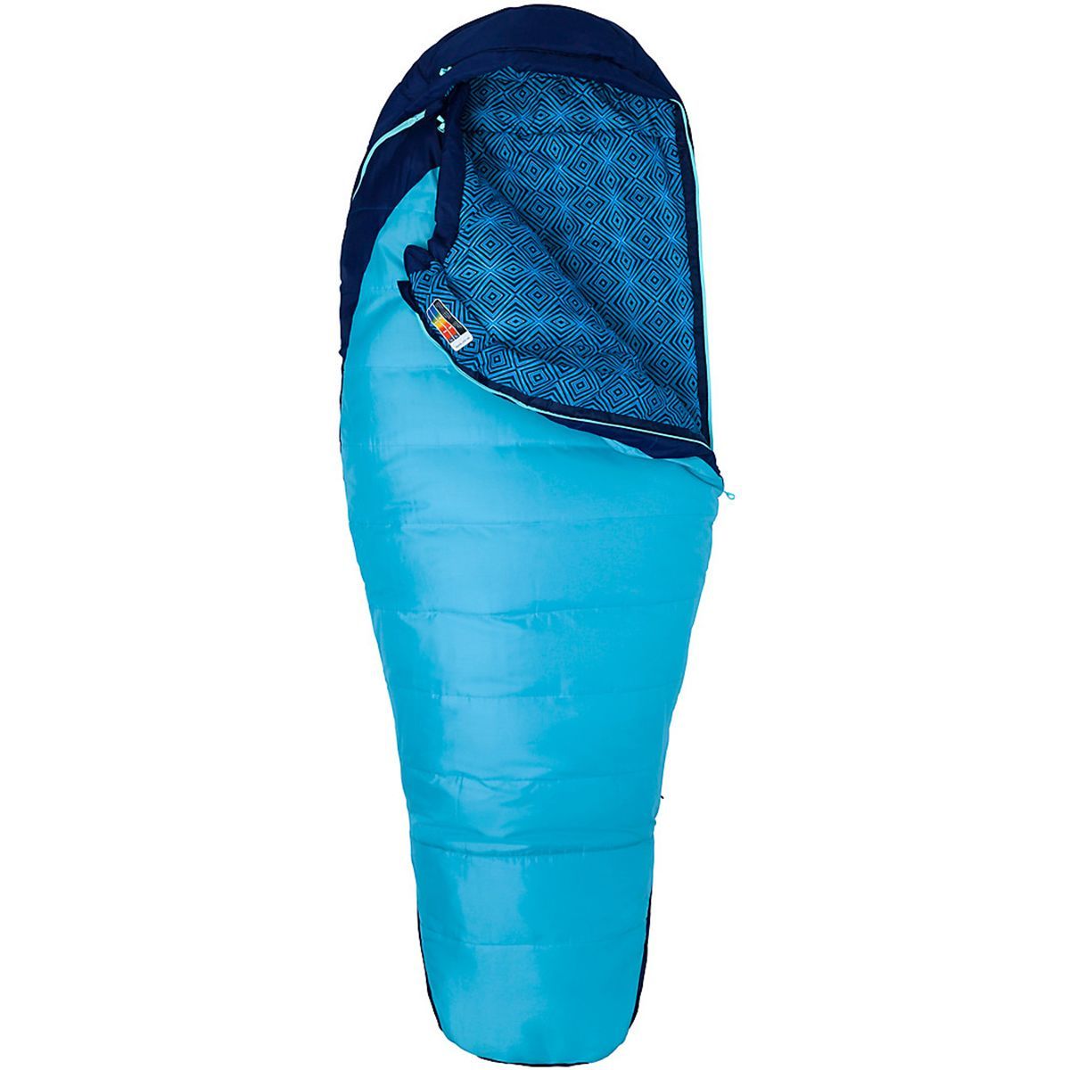 Marmot Women's Trestles 15 Sleeping Bag: 15F Synthetic in French Blue / Harbor Blue - Size: Regular/Right Zip