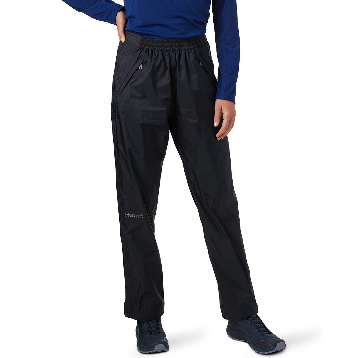 Marmot Women's Precip Eco Full-Zip Pant in Black - Size: S/Long