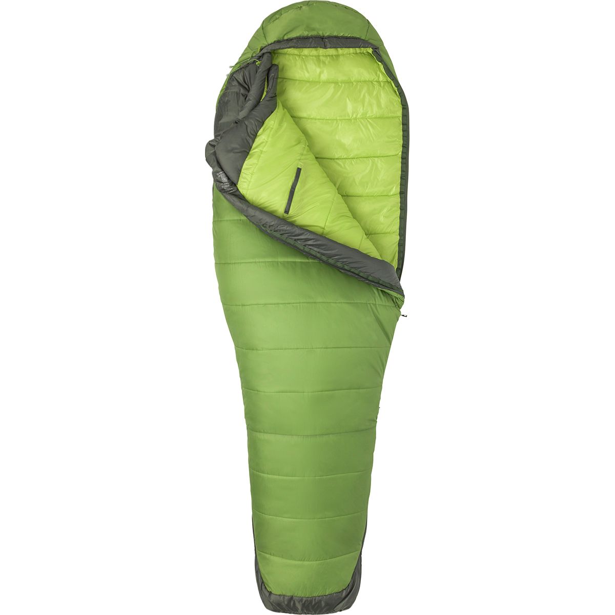 Marmot Women's Trestles Elite Eco 30 Sleeping Bag: 30F Synthetic in Wheatgrass / Crocodile - Size: Regular/Right Zip