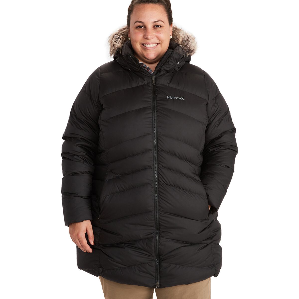 Marmot Women's Montreal Down Plus Coat in Black - Size: 1X