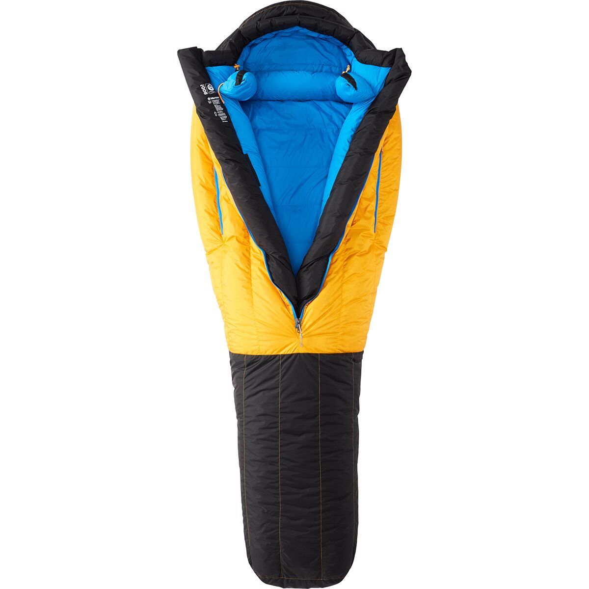 Marmot Col Sleeping Bag: -20F Down in Solar / black - Size: Regular/Chest Zip