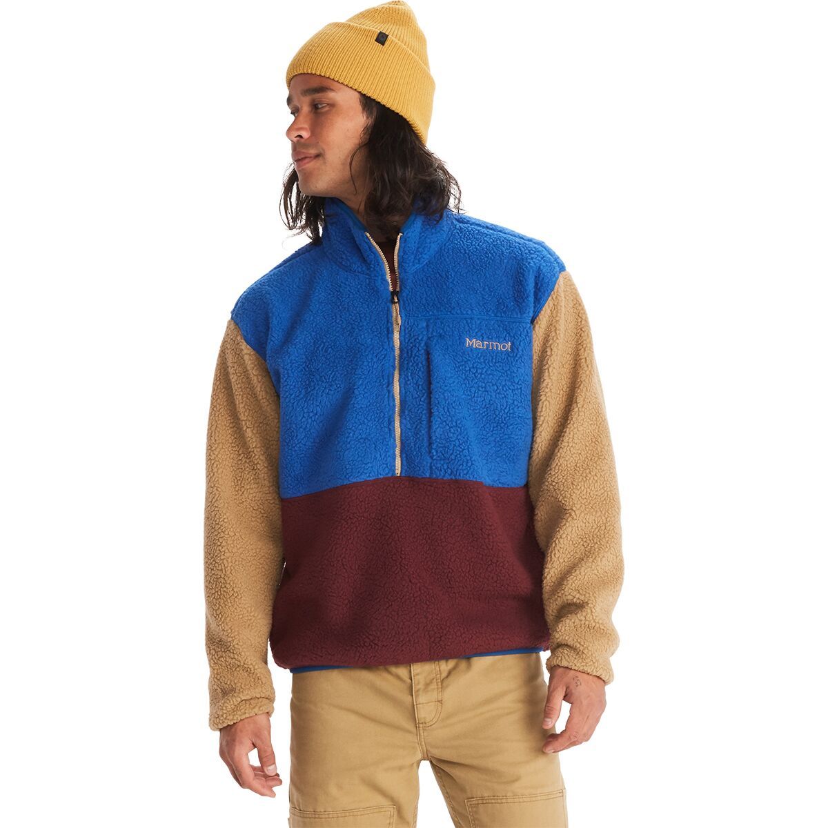 Marmot Men's Aros 1/2-Zip Fleece in Light Oak / Hazel - Size: XXL