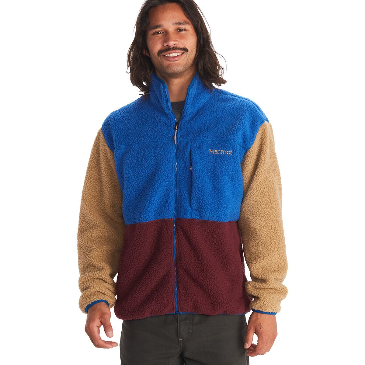 Marmot Men's Aros Fleece Jacket in Arctic Navy / Moon River - Size: Small