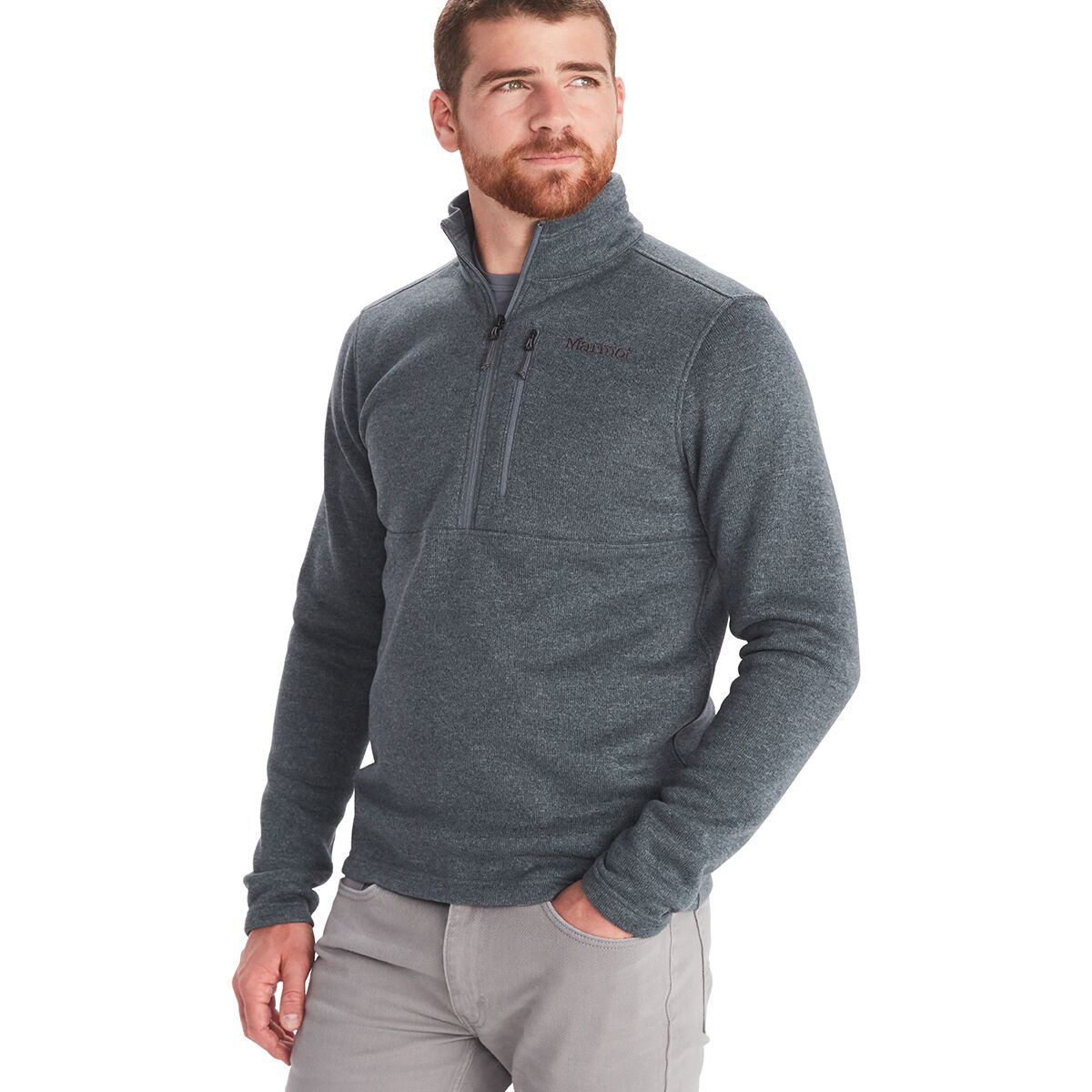 Marmot Men's Drop Line 1/2-Zip Fleece Jacket in Steel Onyx - Size: XXL