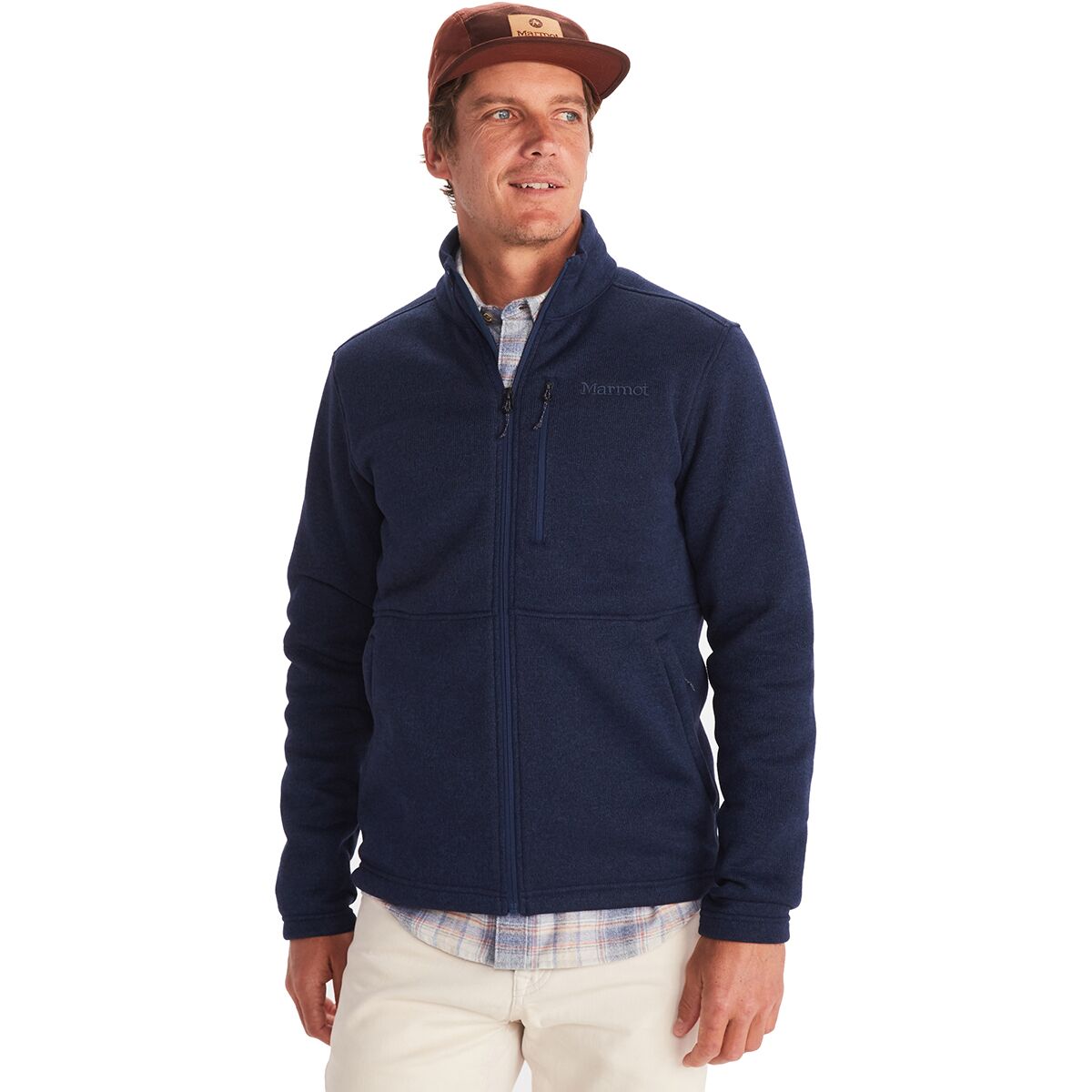 Marmot Men's Drop Line Fleece Jacket in Arctic Navy - Size: XXL