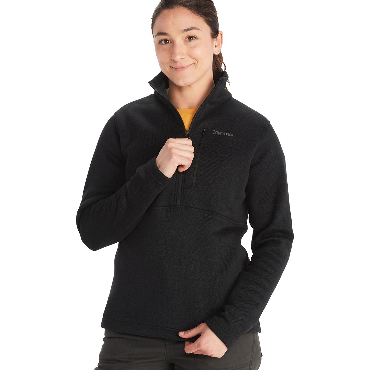 Marmot Marmot Women's Drop Line 1/2-Zip Pullover in Black - Size: Large - $40.48 at Steep and Cheap