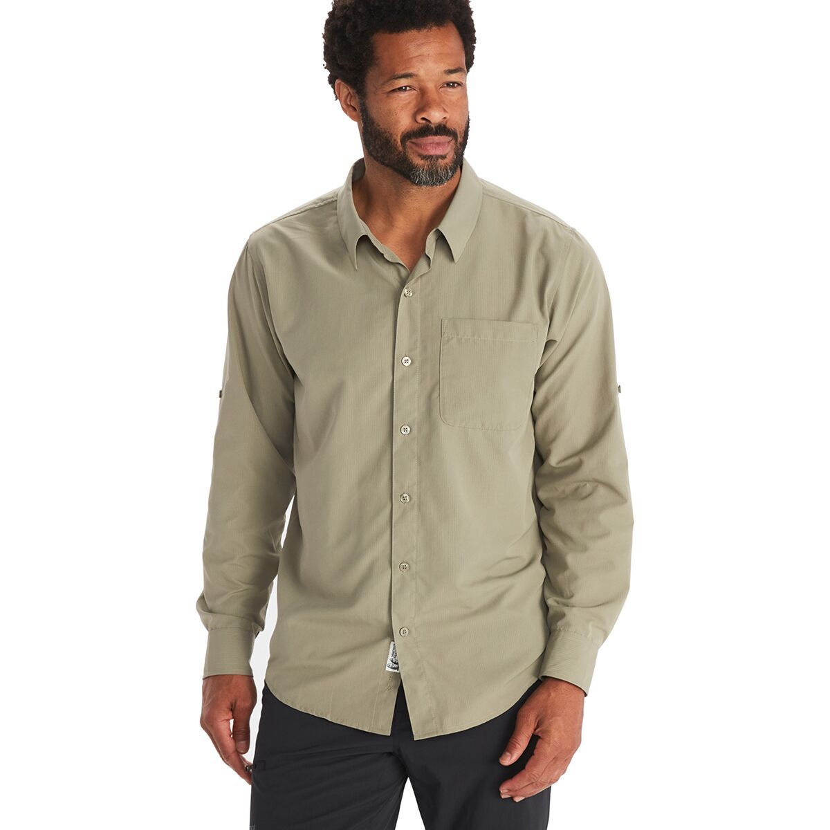 Marmot Men's Aerobora Long-Sleeve Shirt in Vetiver - Size: Medium