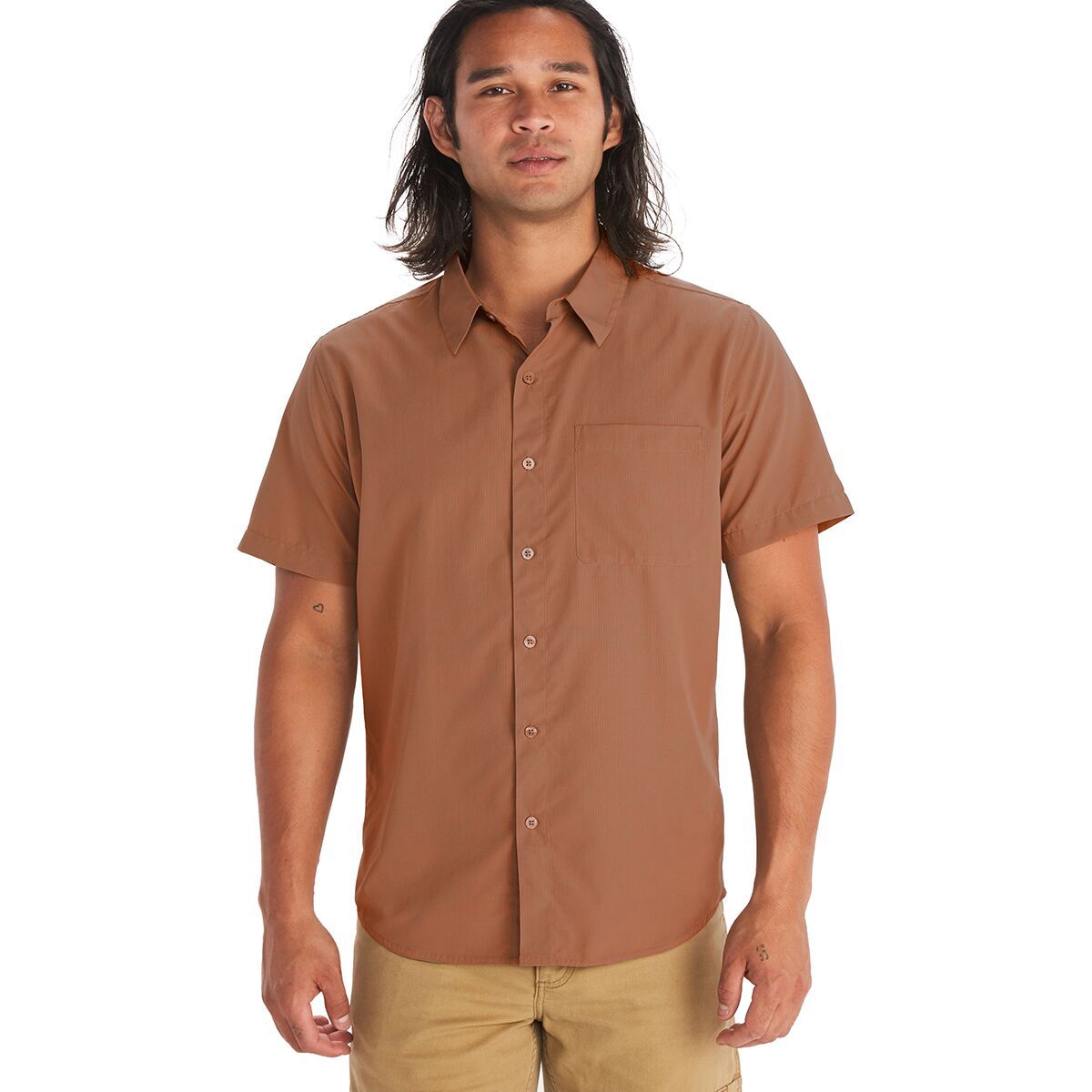 Marmot Men's Aerobora Short-Sleeve Shirt in Arctic Navy - Size: Medium