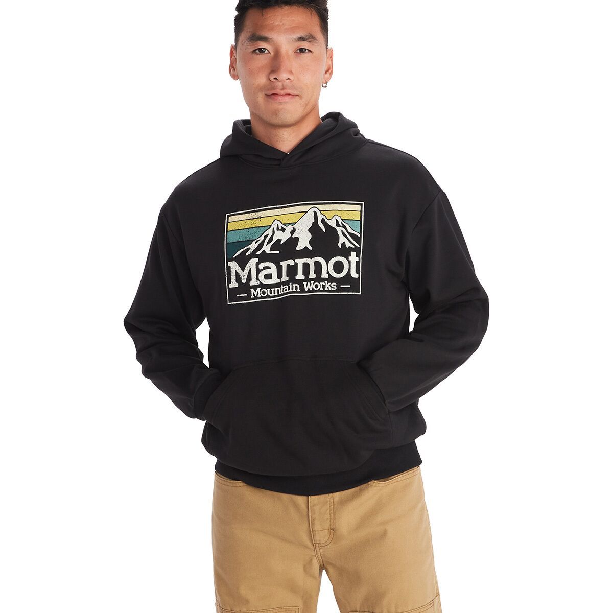 Marmot Men's MMW Gradient Hoodie in Light Grey Heather - Size: Medium