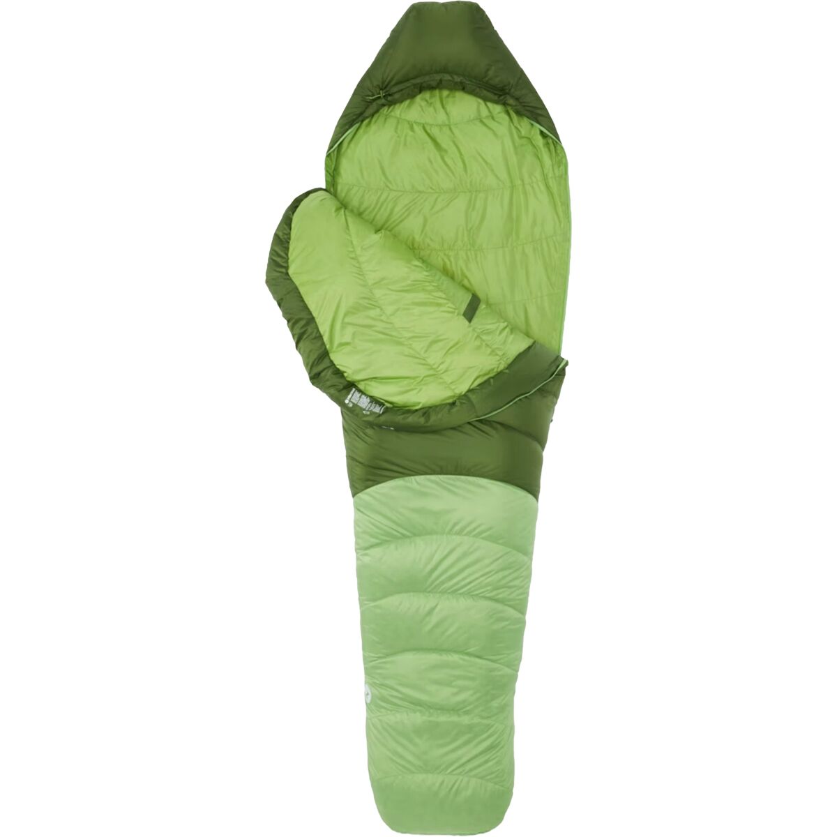Marmot Hydrogen Sleeping Bag: 30F Down in Foliage / Kiwi - Size: Long/Left Zip