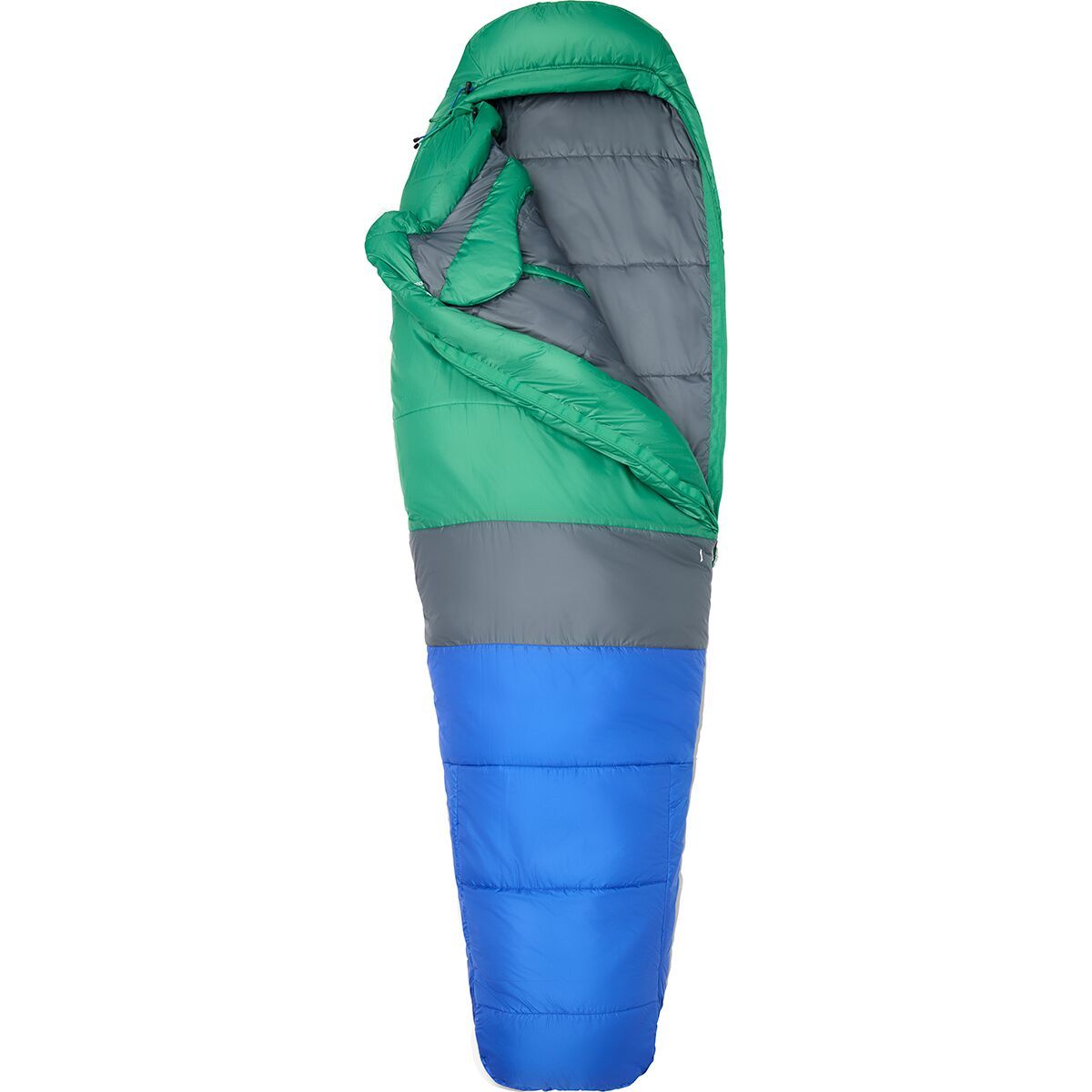 Marmot Trestles Elite Eco 30 Sleeping Bag - Kids' in Trail Blue / Clover - Size: Regular/Left Zip