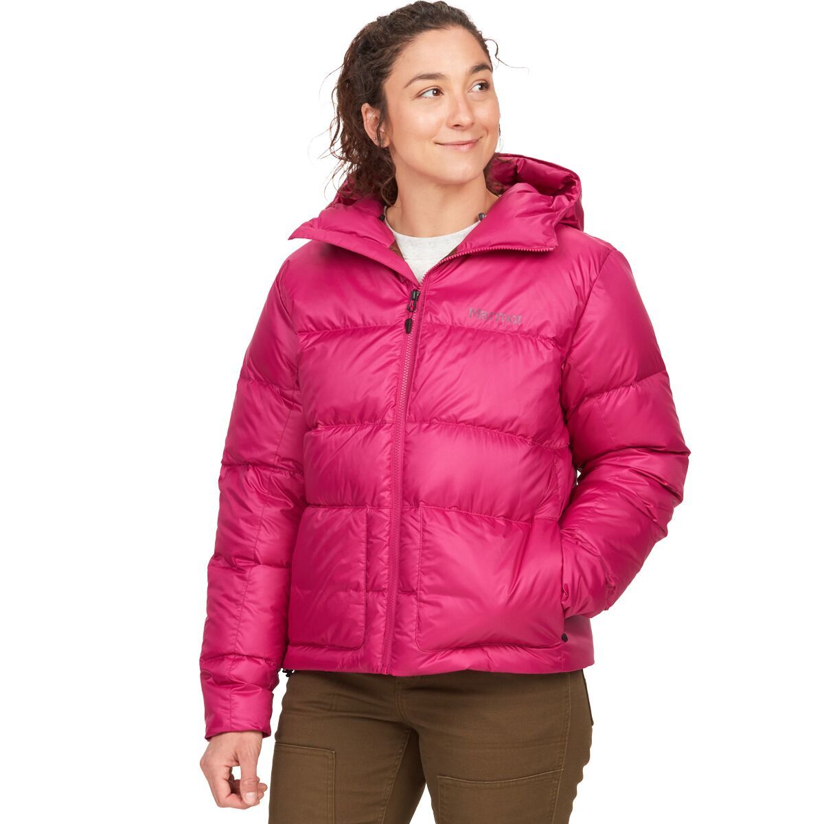Marmot Women's Guides Down Hooded Jacket in Black - Size: Large