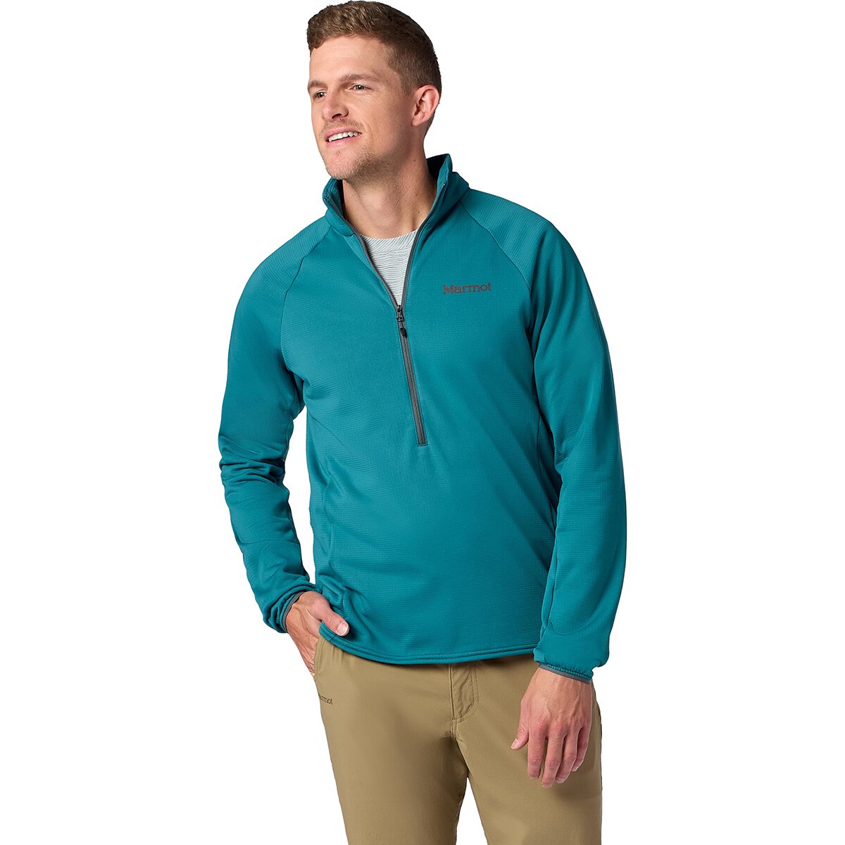 Marmot Men's Leconte Fleece 1/2-Zip Jacket in Emerald Blue - Size: XXL