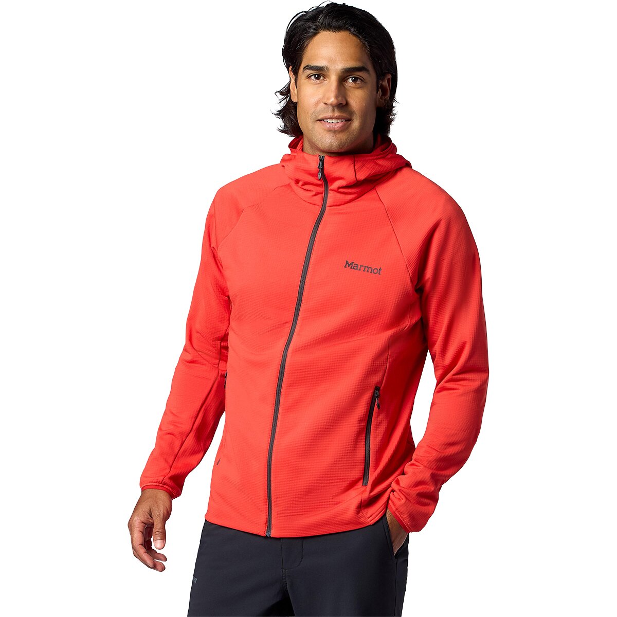 Marmot Men's Leconte Full-Zip Hoodie in Brick Red - Size: Small