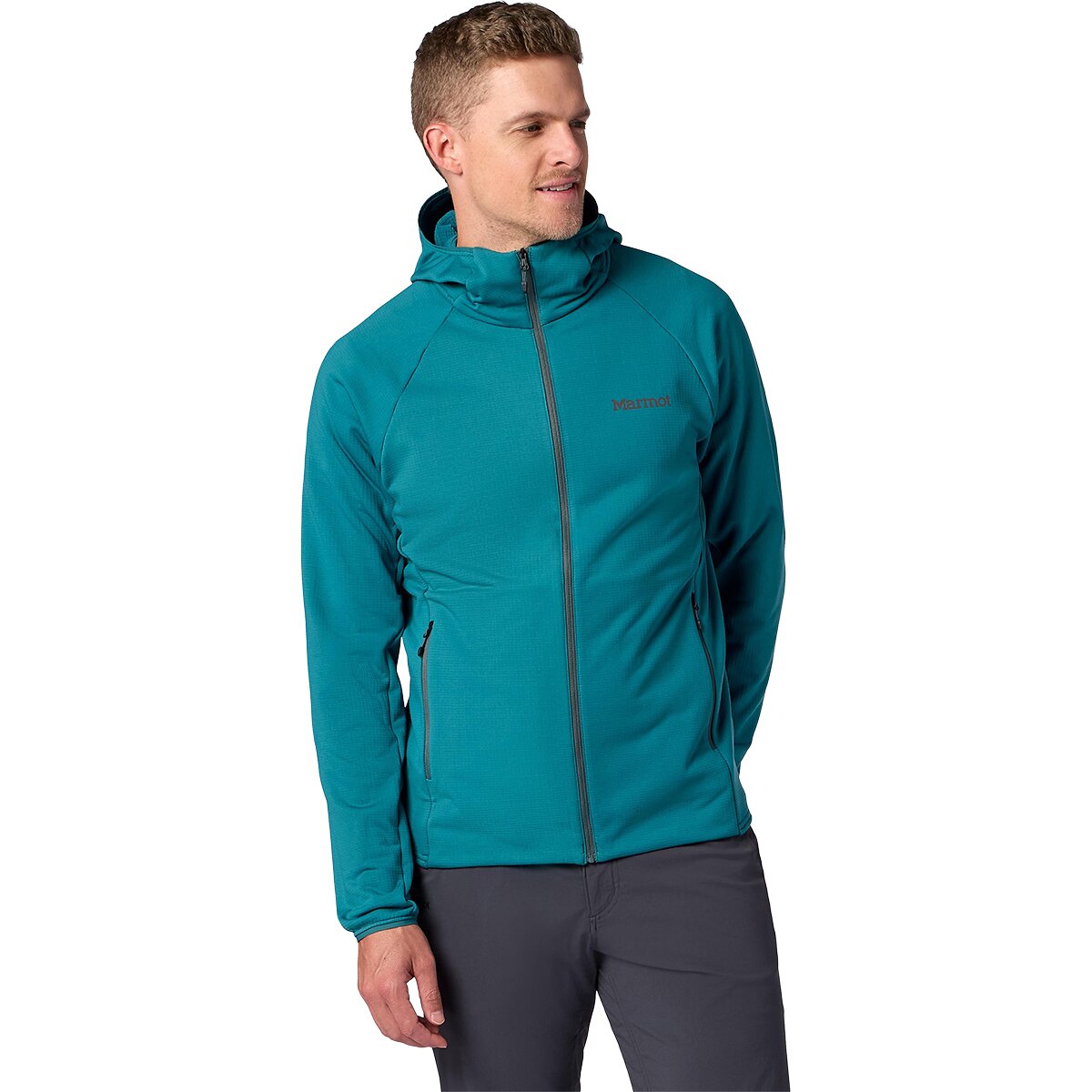 Marmot Men's Leconte Full-Zip Hoodie in Emerald Blue - Size: Large