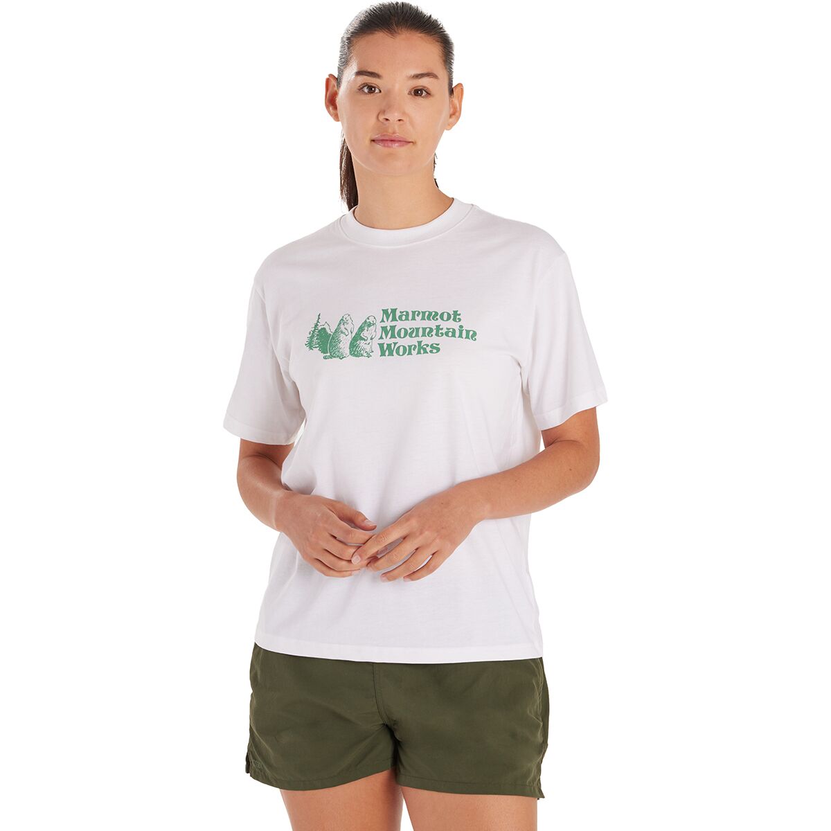 Marmot Marmot Women's MMW Short-Sleeve T-Shirt in White - Size: Medium - $17.57 at Steep and Cheap