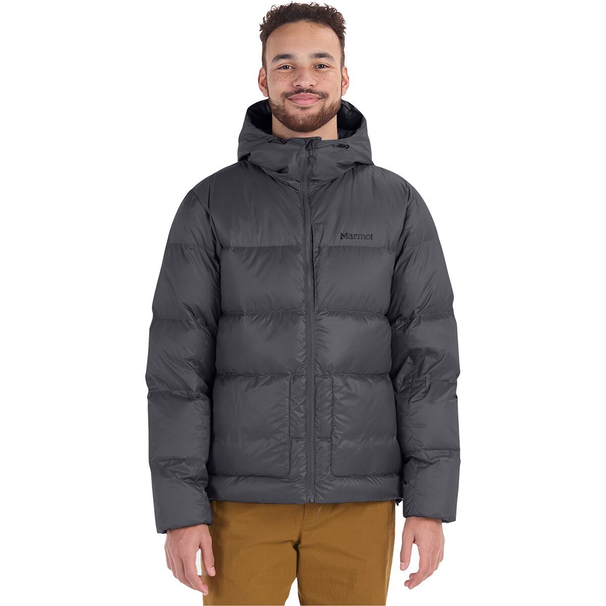 Marmot Men's Guides Down Hooded Jacket in Dark Steel - Size: XL
