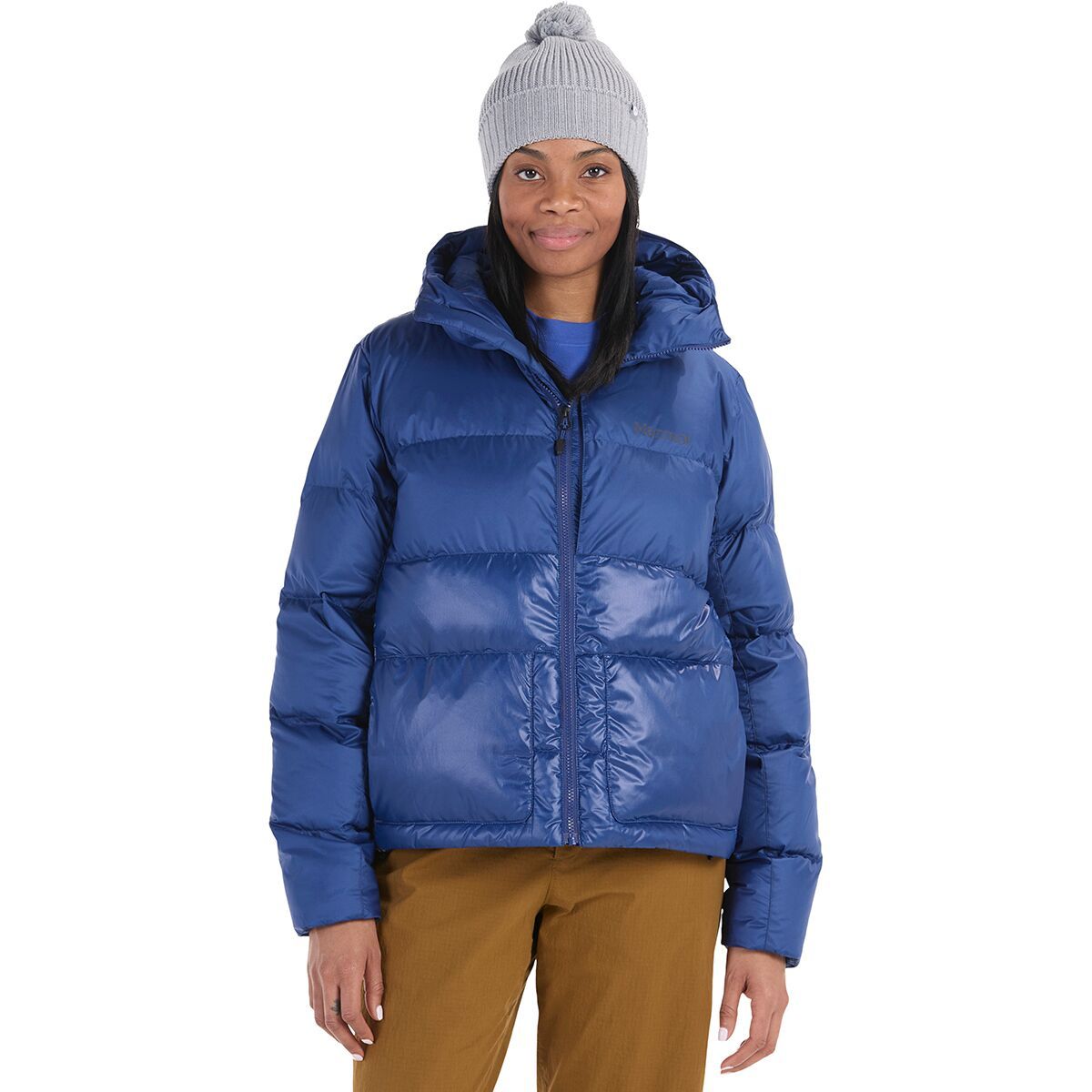 Marmot Women's Guides Down Hooded Jacket in Twilight Blue - Size: Small