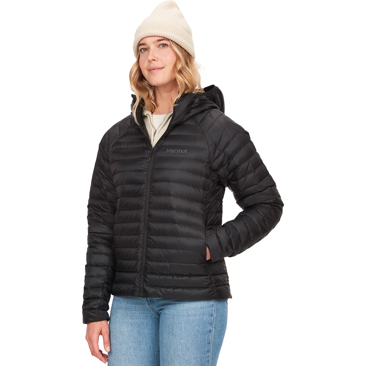 Marmot Women's Hype Down Hoodie in Black - Size: Small
