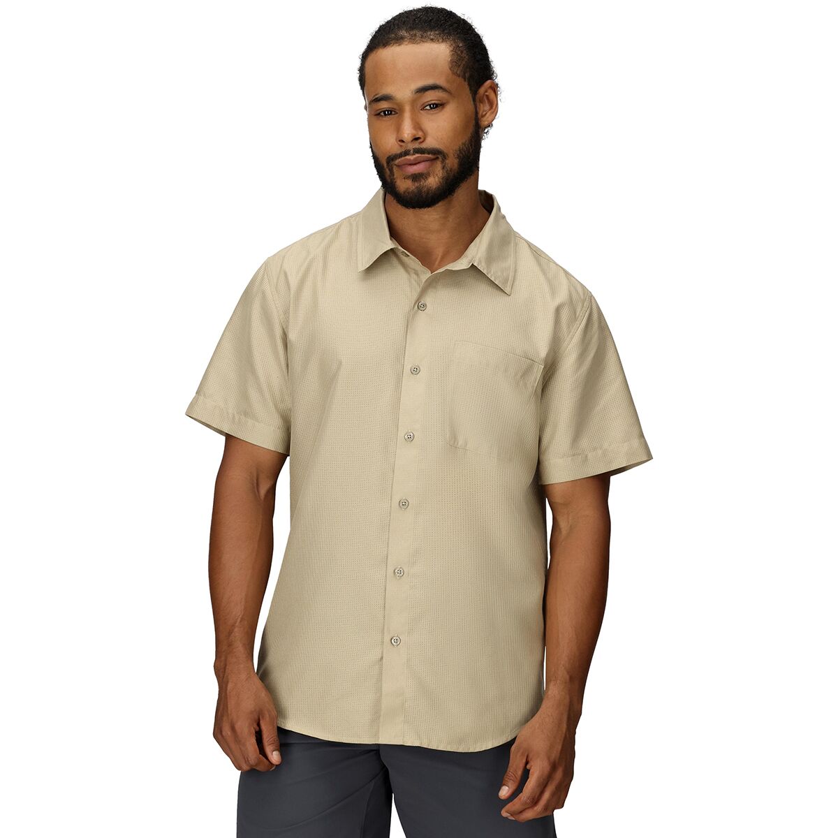 Marmot Men's AirExchange Short-Sleeve Shirt in Chinchilla - Size: Small