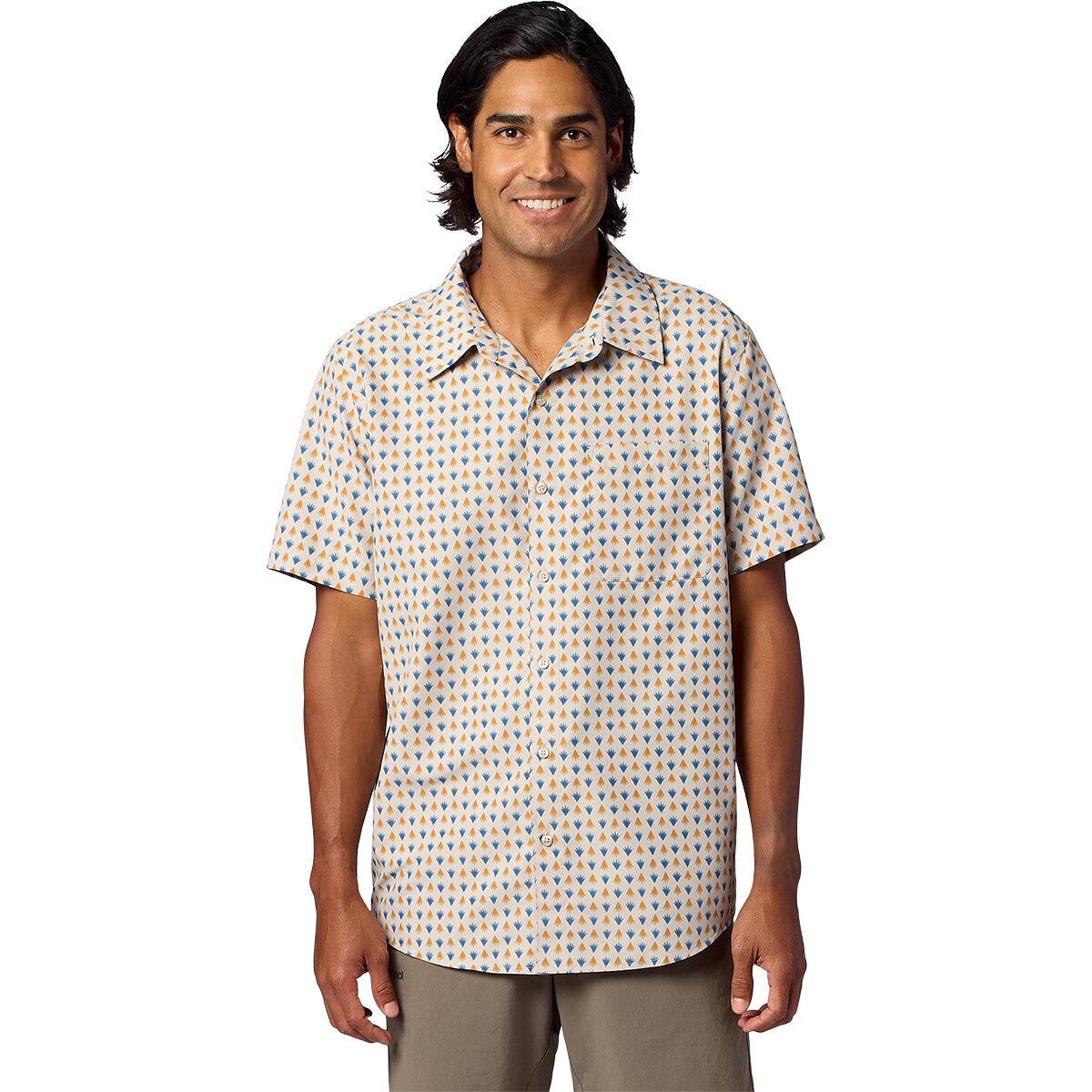 Marmot Men's AirExchange SolarShield Novelty Short-Sleeve Shirt in Birchbark Multisprout - Size: XL