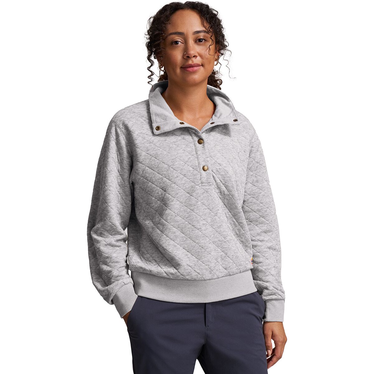 Marmot Marmot Women's Galen Funnel Neck Top in Light Grey Heather - Size: XL - $53.97 at Steep and Cheap