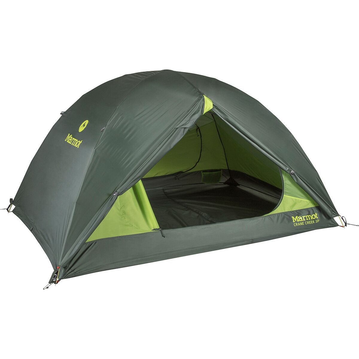 Marmot Crane Creek 3P Tent in Macaw Green / Crocodile