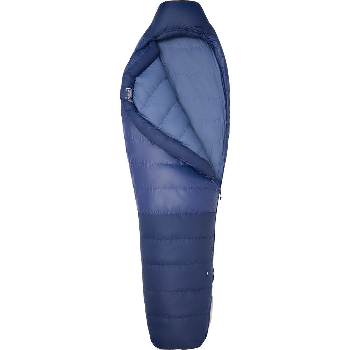 Marmot Mad River 15 Sleeping Bag: 15 Degree Down in Arctic Navy / Arctic Mist - Size: Regular/Left Zip