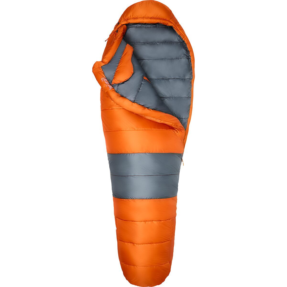 Marmot Trestles Elite Eco 0 Sleeping Bag: 0F Synthetic in Tangelo / Steel Onyx - Size: Long/Left Zip