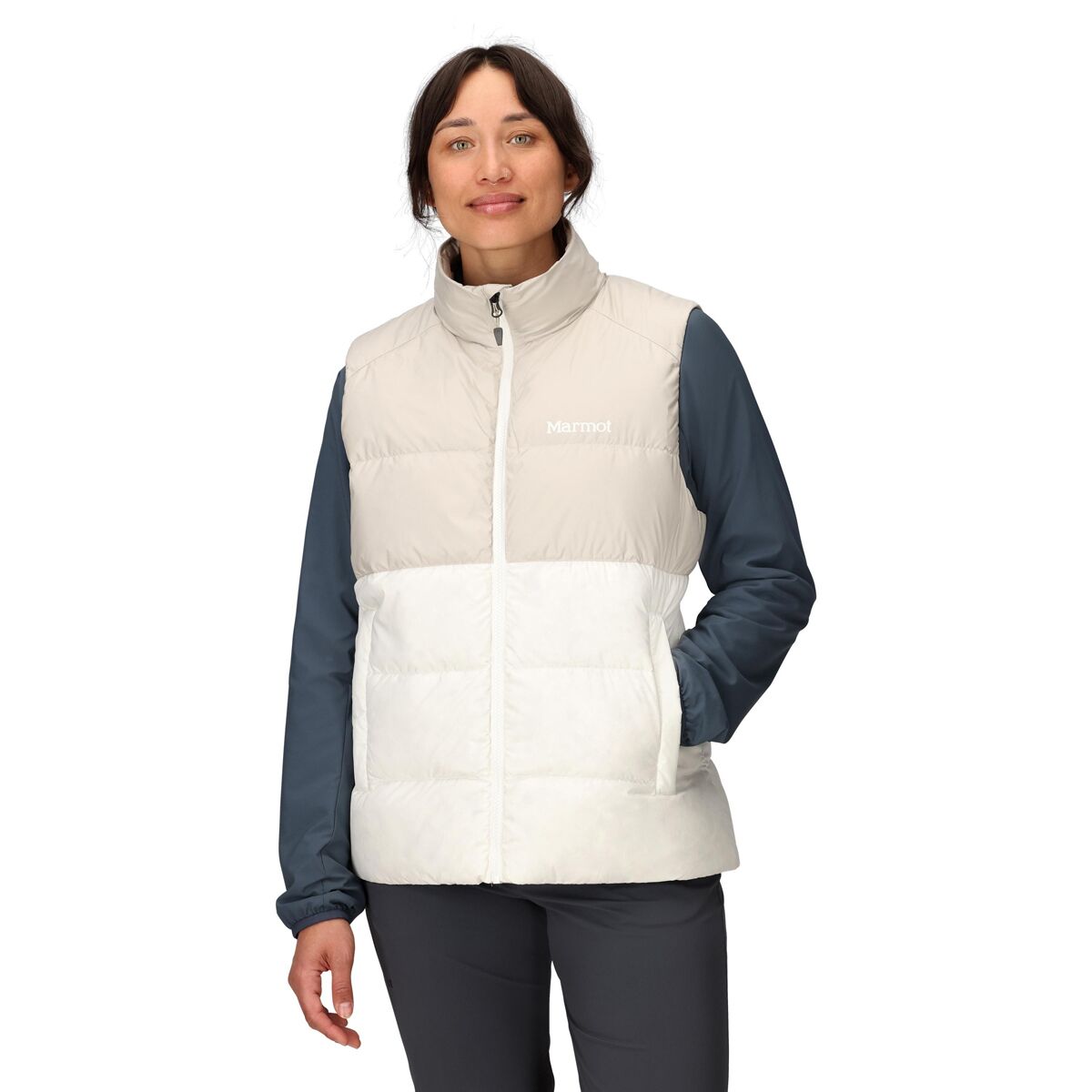 Marmot Women's Guides Down Vest in Birch Bark / Pearl - Size: Medium
