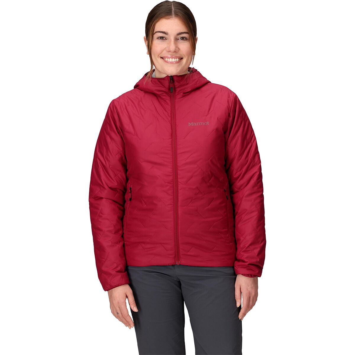 Marmot Marmot Women's MonoQuilt Hooded Jacket in Red Mulberry - Size: Small - $194.96 at Steep and Cheap