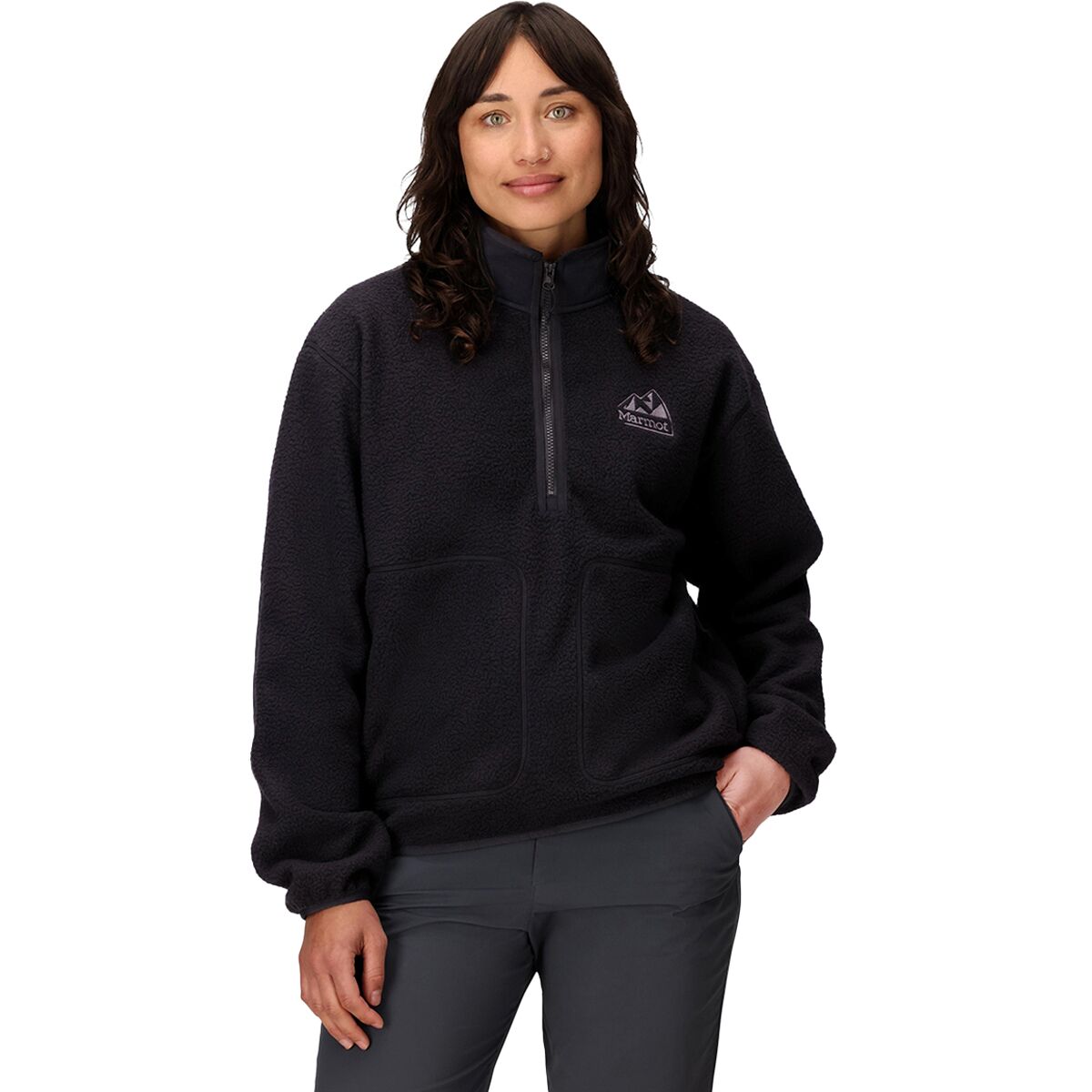 Marmot Marmot Women's Wanderer High Pile Fleece Pullover in Black - Size: XS - $74.72 at Steep and Cheap