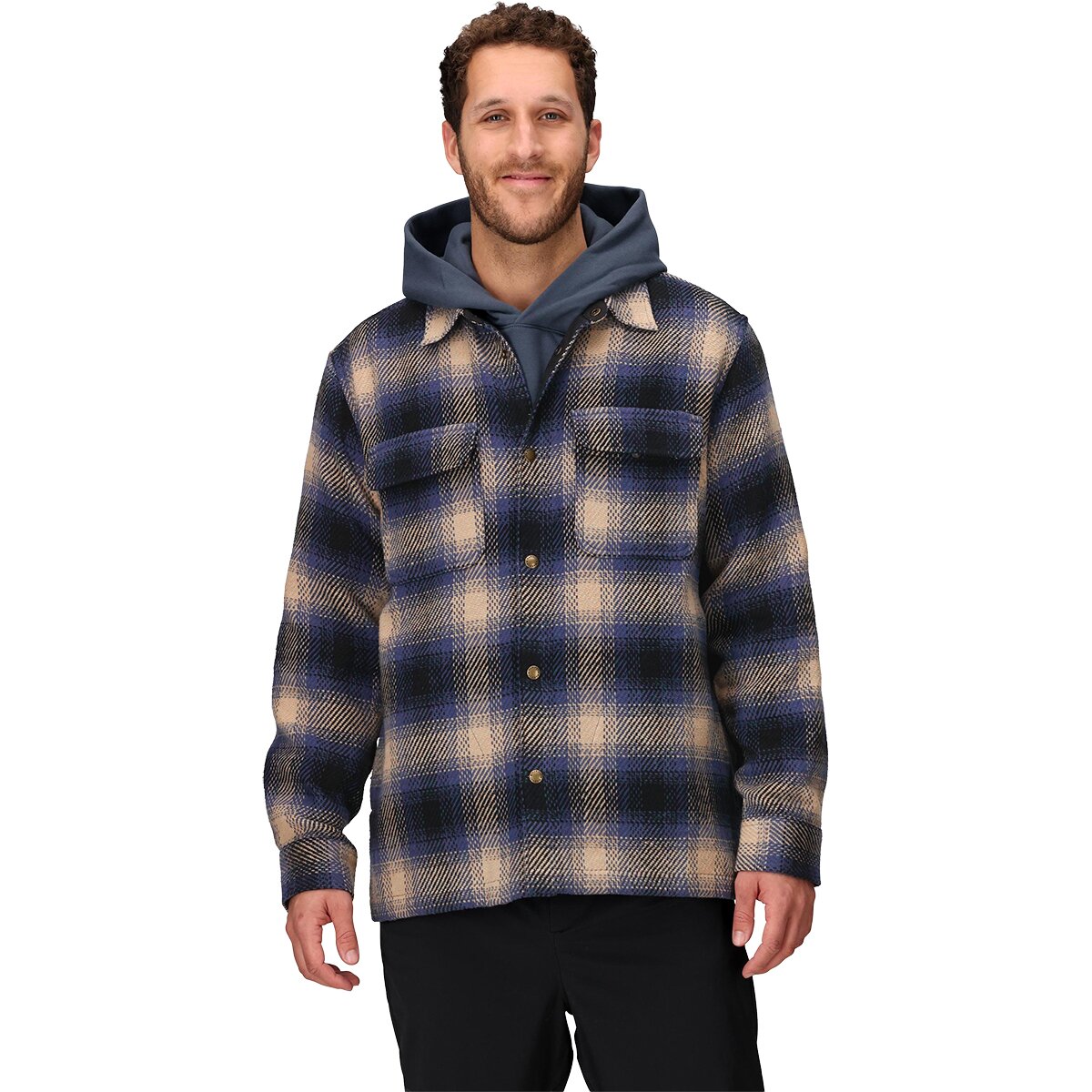 Marmot Marmot Men's Open Weave Heavyweight Flannel Overshirt in Thunderhead - Size: Medium - $77.97 at Steep and Cheap