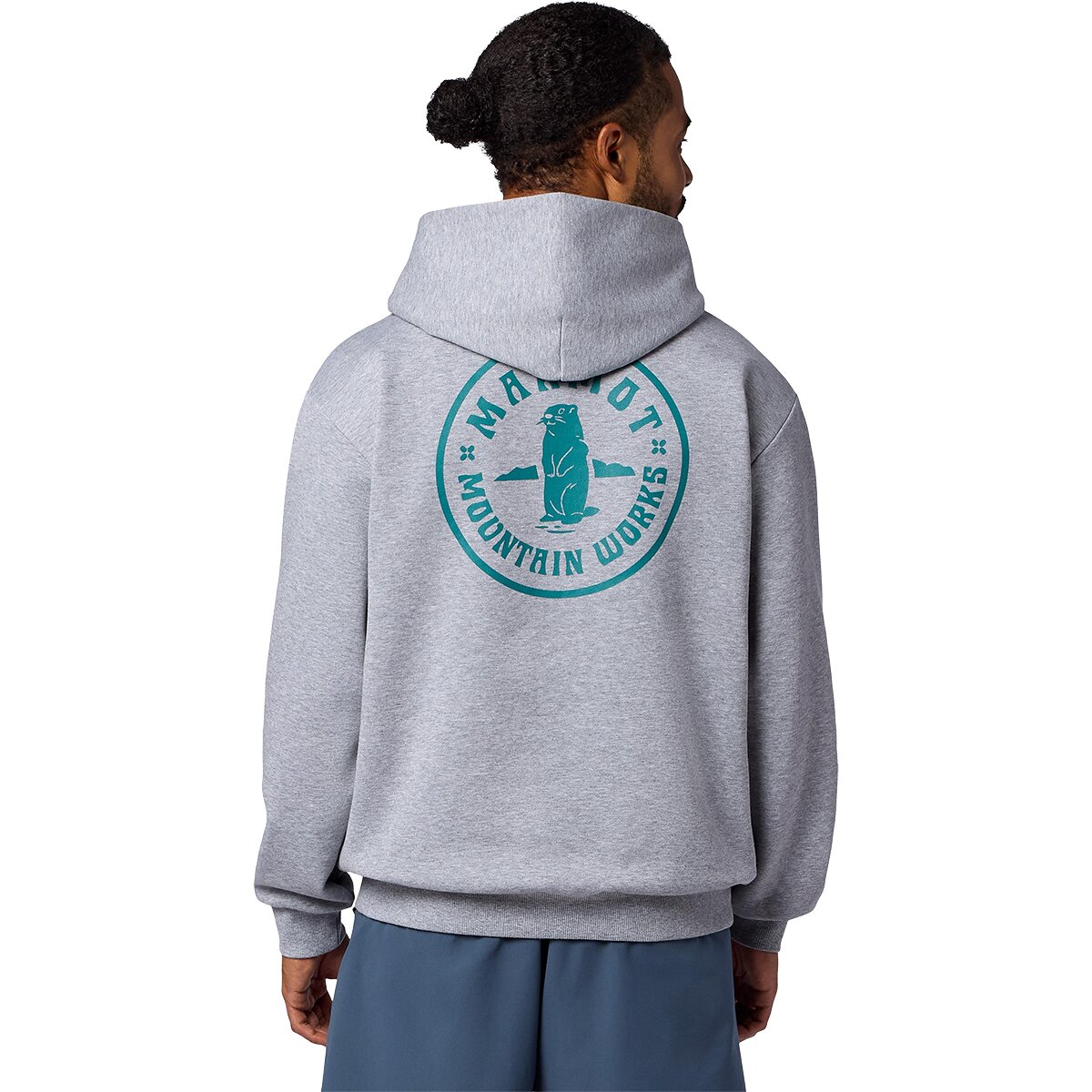 Marmot Men's MMW Circle Critter Hoodie in Grey Heather - Size: Large