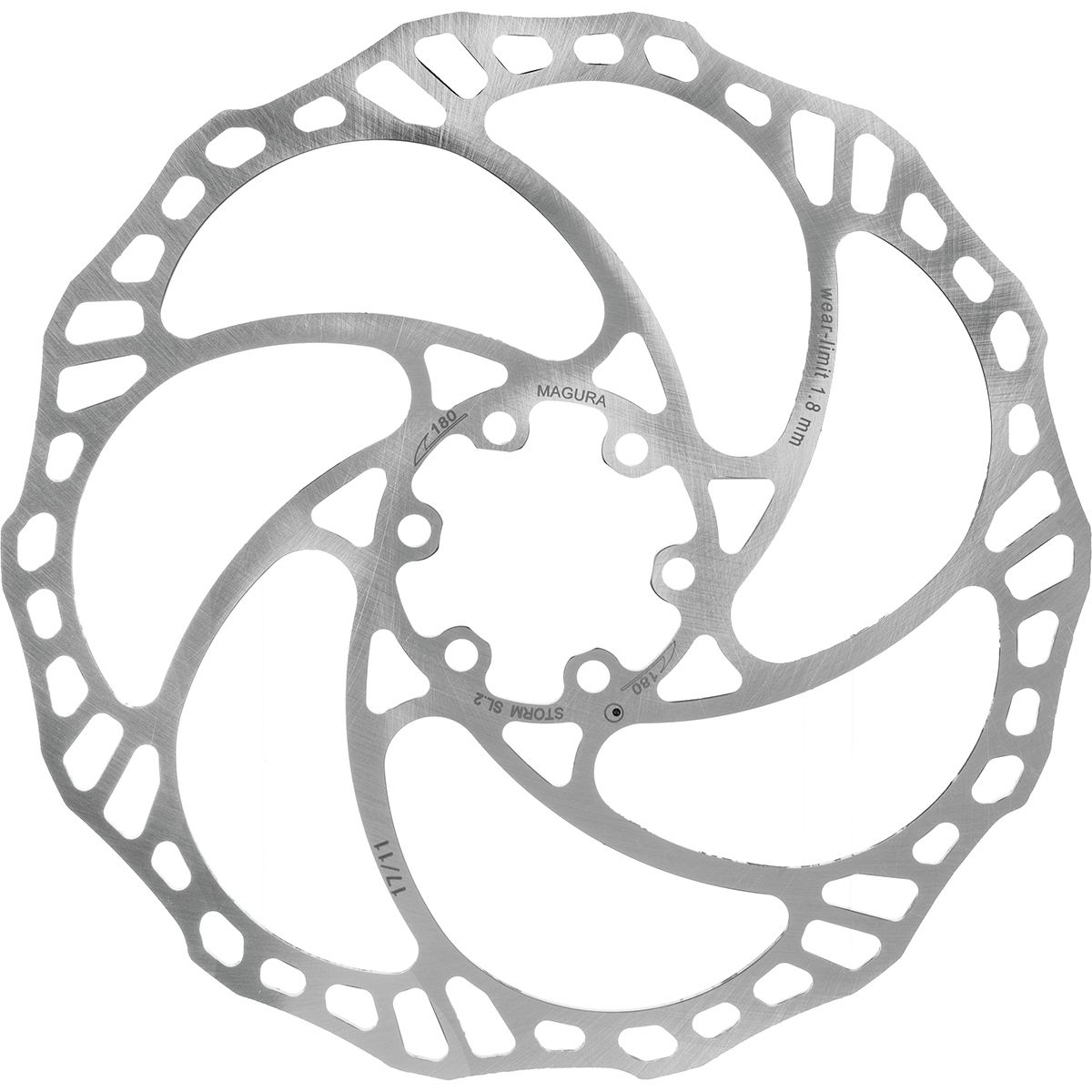 Magura USA Storm SL.2 6-Bolt Rotor in Silver - Size: 160mm