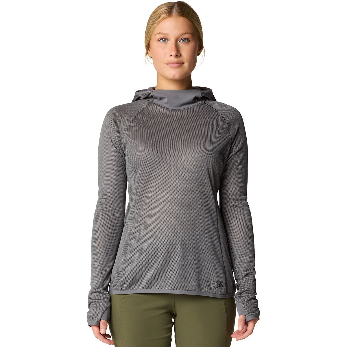 Mountain Hardwear Women's AirMesh Hooded Top in Python Green - Size: XL